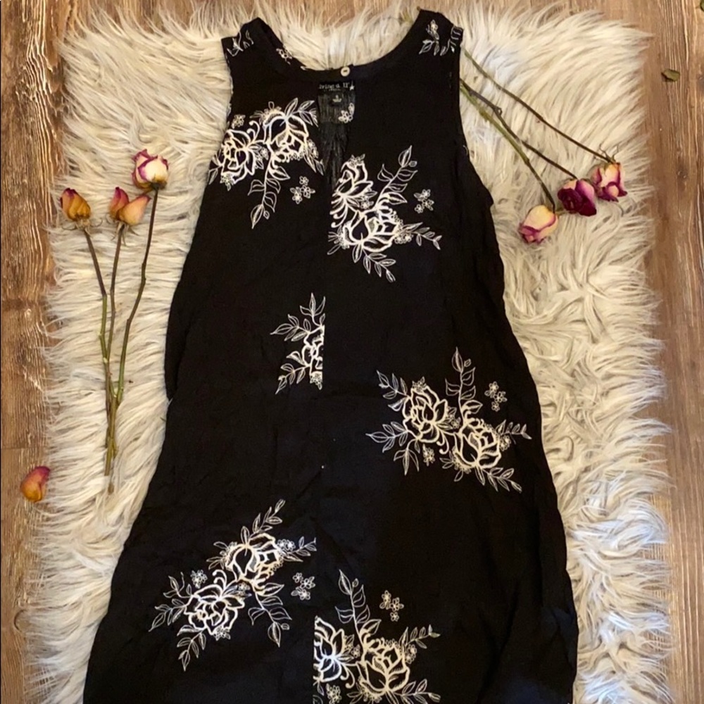 Black floral dress